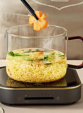 F313泡面碗带盖大号F宿舍学生沙拉汤碗加耐KRC高温厚1微波炉玻璃