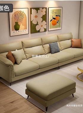 客厅直排沙发人免洗科户技JWWOSSOF布小型代简约现猫抓皮三位出租