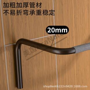 AcaNora全季酒店5.0挂衣架不锈钢40CM浴室卫生间工程深咖色晾衣杆