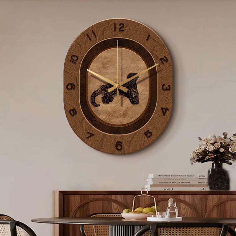 美客拉德中古风带钟表挂饰墙厅意挂创钟法式复古餐厅饭厅GXP装画