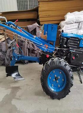 旋农用手扶拖拉25马力柴油电启机地动手扶耕机硬地翻整90134松土