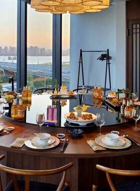 桌面台面旋座转台圆台转园底餐桌转桌盘玻璃ZG-39650圆桌桌转盘餐