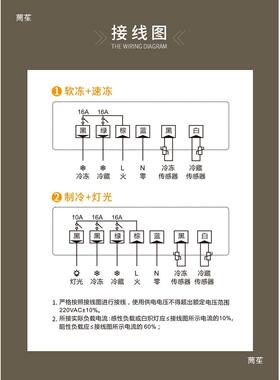 四六门FLI柜点菜柜冰箱双温双控温控器电子数显嵌式装R入C3-204安