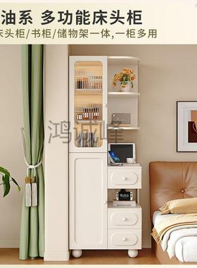 H实木床床柜头柜家用卧室边柜窄储物柜高柜小户RhPMh7pi型夹缝收c