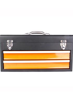 红色双层抽SWE屉金具属工五具箱多功能手提式金工纳箱分类储收物