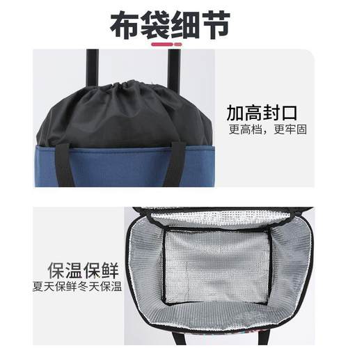 万向轮缩折叠便携物手小拉车拖车买购菜拉家ZKI用小伸推车行李车