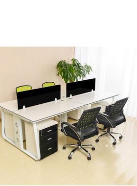 办公椅桌简约现代板式办具公家四人位职员屏风76432卡位员工电6脑