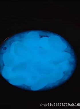 销售石SEP光夜发光头园艺鱼缸卵造景鹅石人造树脂荧光水族鹅卵荧