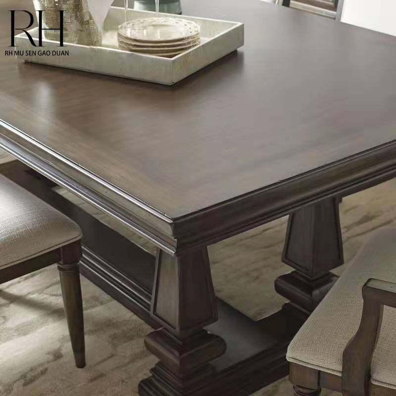 美式做旧实木餐桌法式轻奢复古餐桌原木家用客厅长饭桌会客洽谈桌,玩具/童车/益智/积木/模型,垂直悬浮玩具,淘宝优惠券,粉丝福利购,淘宝优惠卷