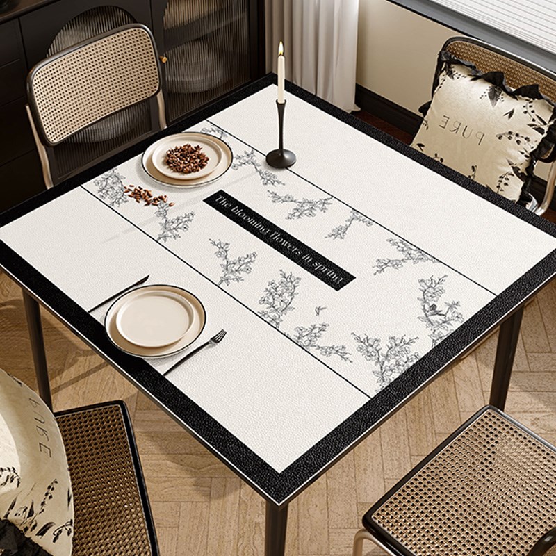 方桌桌垫正方形餐桌垫子防水防油免洗防烫加厚皮革茶几保护垫桌布