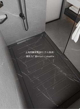 下沉式岩板淋浴板浴fIlf4FJI室防脚滑化踏石冲凉房地板石T妆室垒