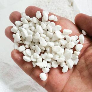 雪花白白色鹅卵园林制铺机鱼路缸造景园艺多肉盆石栽雨252花石头