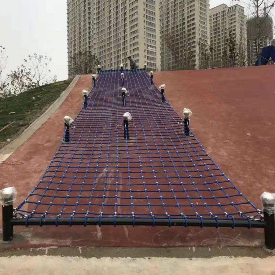手工编织攀爬网|儿童乐园防SYB绳安全网|农庄坠学龙校白色尼防护
