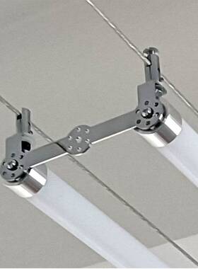 走线灯钢索灯线轨灯管形灯商业办公照明灯管LED灯架萤光灯架低压