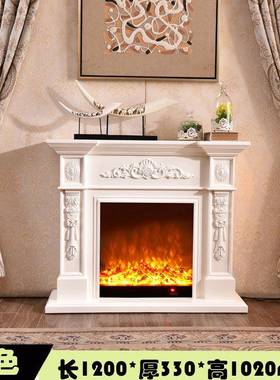 1/1.322欧2炉米壁炉装饰柜式架壁炉壁电视柜电壁炉取暖仿真火