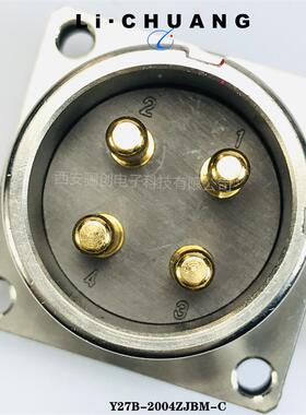 骊创面板式圆形连器Y27BII-2004ZIJ接BY26407B-2404ZJB-CY27-24II