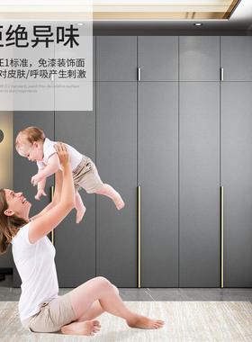 黑色衣柜家用卧室子柜子木质代组八装五六门现简约柜储IYM物实木