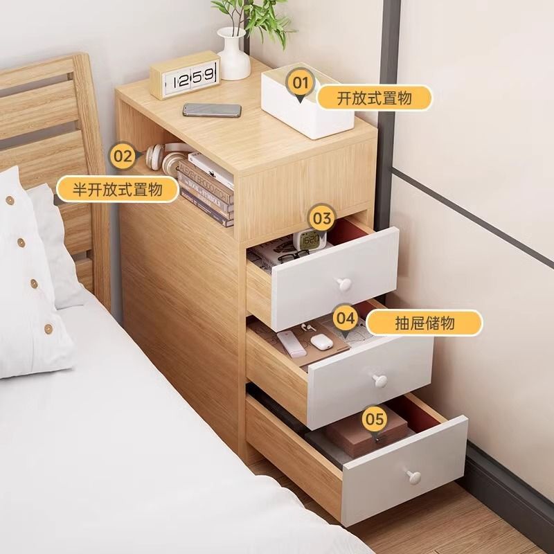 床头柜家用个性多层20床边CM小户型简易卧室出租屋收纳置物架双层