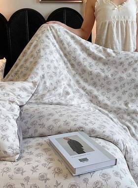 A类针织棉18149双层纱四件针织棉件套套成双层纱布四件套人标准被