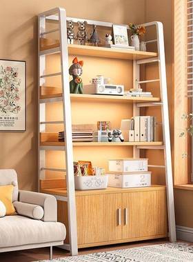 YVZ置物架落地靠墙书层架客多厅储物货梯形架家用简易展示架子收