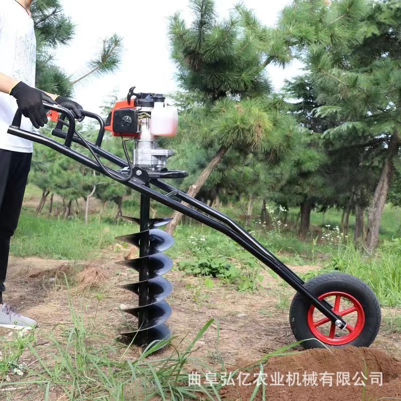 大马力手提地钻挖坑机果园冻土