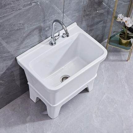 c池s阳台陶拖把池高脚拖布商用落式家用卫生574间洗墩地布池地盆