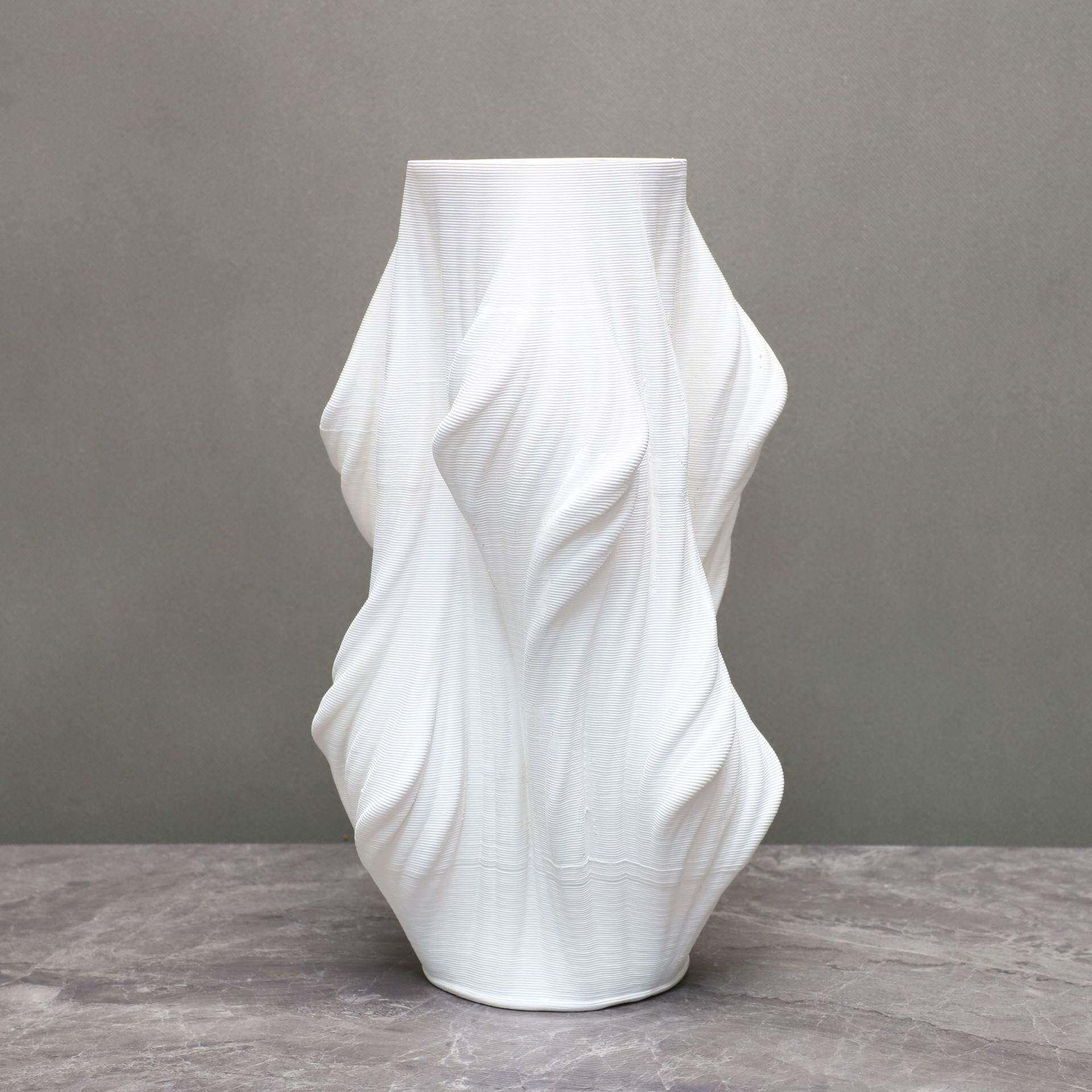 现代简样约音家符钩子黑BBY白树脂花器花板房居玄关轻奢插瓶软装