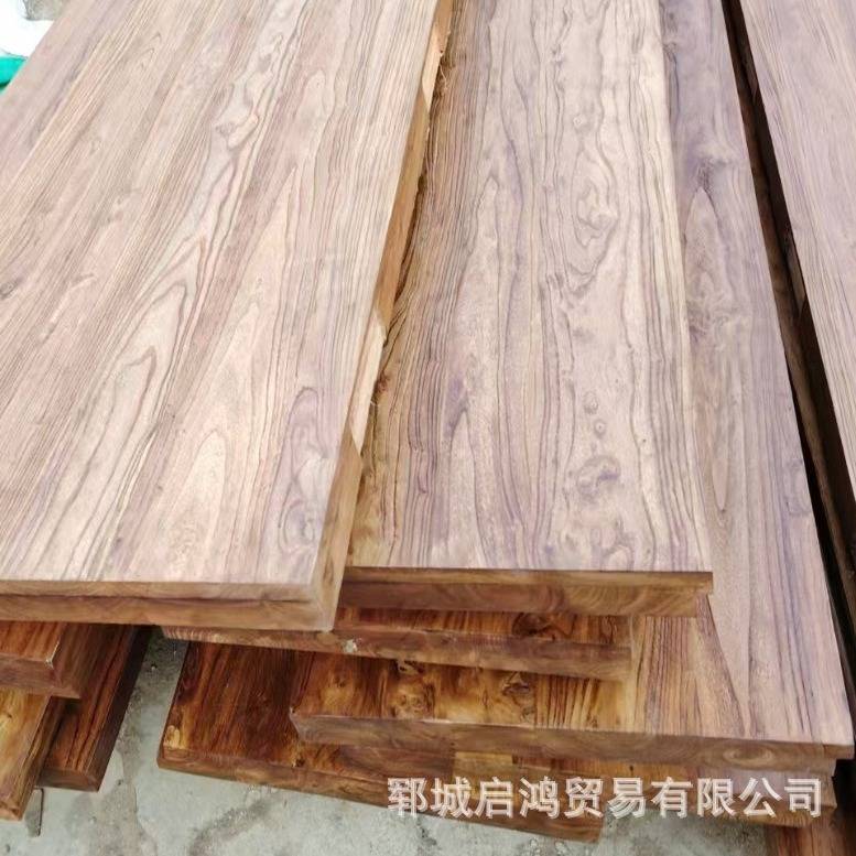 榆木纯实木老吧台板子台面大板餐桌工作飘窗写字台桌面板搁板