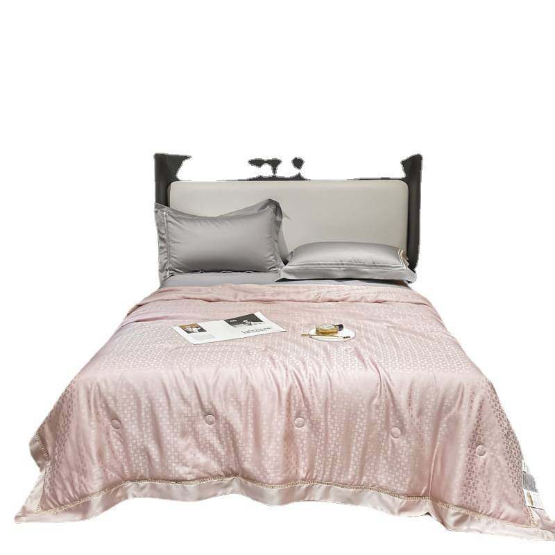 厂家直销60支天丝提花桑蚕丝夏凉被可水洗可机洗送礼冰丝触感