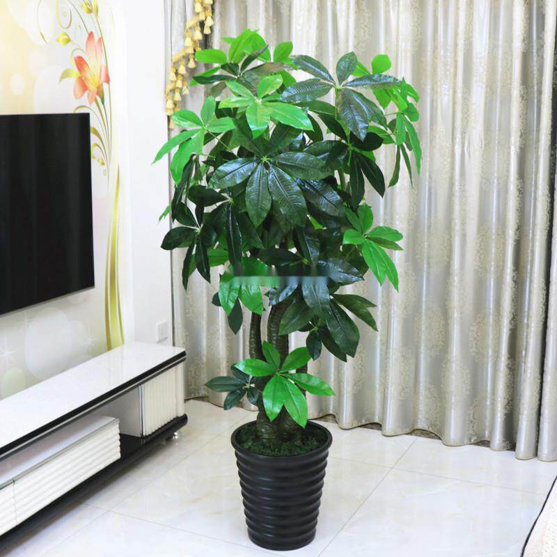 物假客树发财树植大型落地YI0911栽树塑料假花厅盆室内花装饰假绿