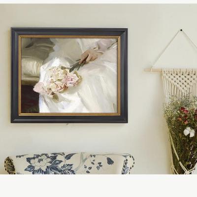 式复古怀UFK旧客厅装饰美式人画物法壁画餐厅画欧式玄关过道摆挂