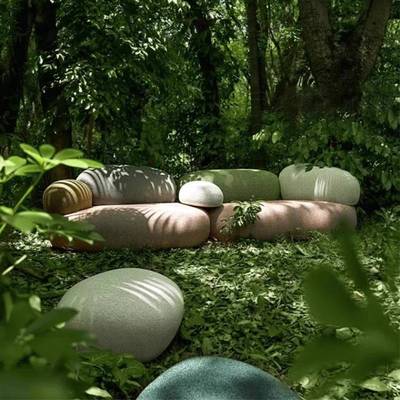 Moroso Pebble Rubble鹅暖石沙发鹅卵石沙发弧形沙发意式极简沙发
