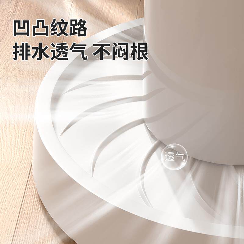 花盆托盘底座默认项奢轻带接万水盘向大号塑料加厚绿植盆栽轮拖盘