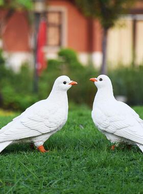 户仿真鸽树脂摆件外花园庭院装广UJR场商场饰子橱窗阳台美陈动物
