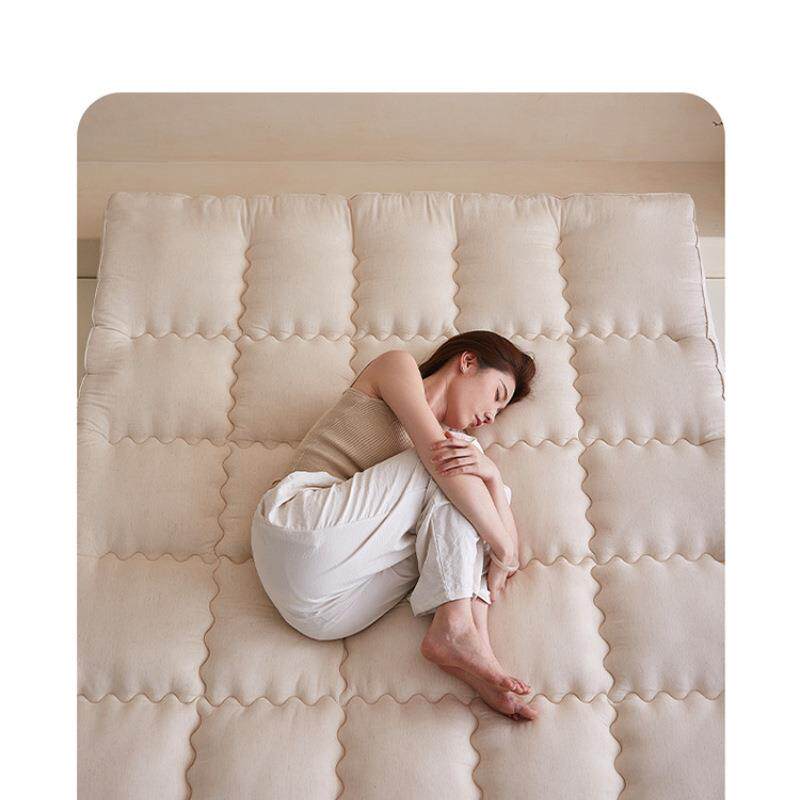 简风纤柔zjf54654棉麻床垫软垫大豆维软加厚保暖民宿舍学约生床褥