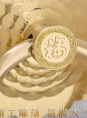 门环门中装饰把大拉手黄老式门式环兽头黄手狮子头仿古T0707凤配