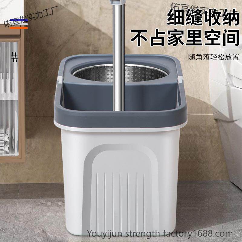 旋转拖把家用红免拖手洗省292跑车把木地板懒人网力拖吸水拖布桶