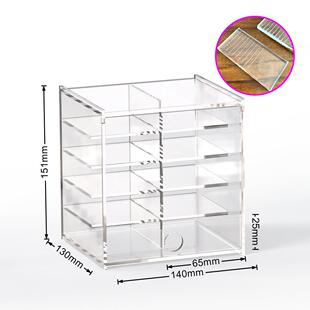 睫毛307透明收纳盒嫁接展假睫毛收纳亚克日式睫毛示板美展睫力睫