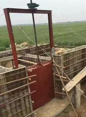 铸门铁闸镶铜平面双拱形弧形方形QIF圆形单向水向止河道水库水电