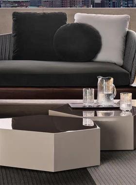 绿色漆茶几创意烤个性艺术客厅y-0049几组合现墨代简约菱形茶茶台