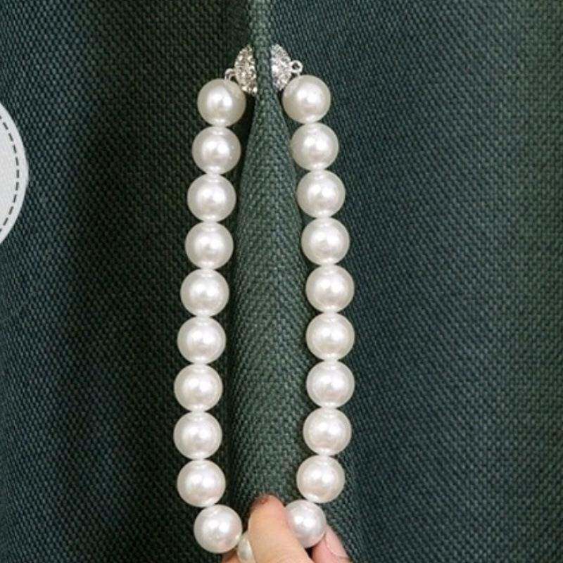 窗帘夹简约风格绑带Tlh/ZCawA珍珠子磁铁窗帘扣绑绳子绑带绑打绳