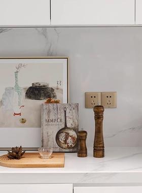 新古典样板罐间橱柜钻装饰品摆厨房软装陈列板食VSE材储物摆设道