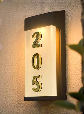 别墅庭院发光门牌太控能室外LED门牌QXE号铺号码商牌地址指示阳光