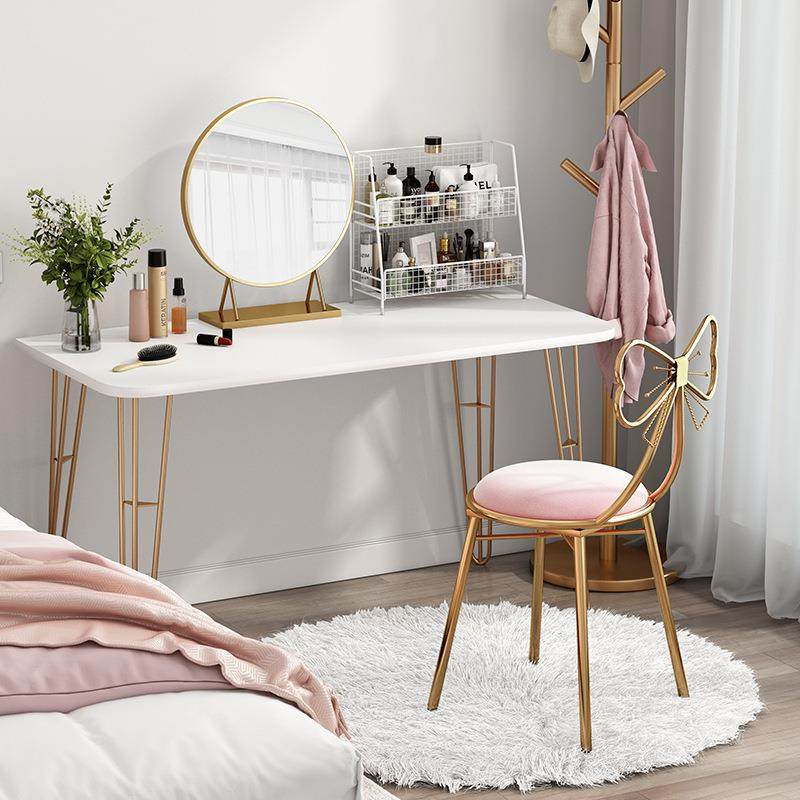 家主用12581卧室梳妆台凳子现代约网红背凳化妆椅轻靠奢公凳网简