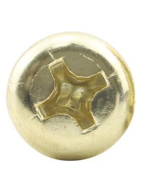 34不锈钢MPA十字2圆0头自攻金色螺丝3.5/M4./M5/M6盘头665镀金自