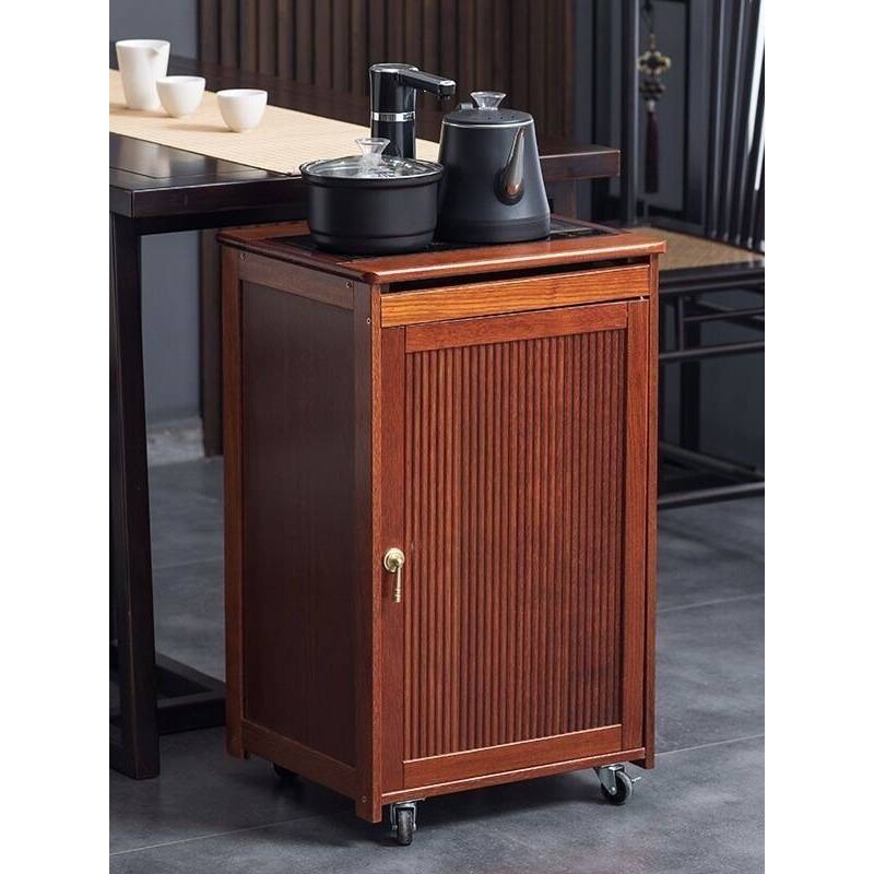 可移动沙发边几家用实木茶几烧水壶一体茶水柜茶台茶桌边柜茶吧机