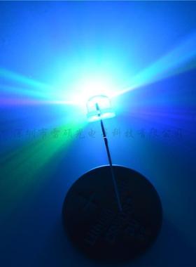 草m厂f5IFZ帽七彩慢闪led灯珠超高亮透明短脚自闪工5m全彩rgb