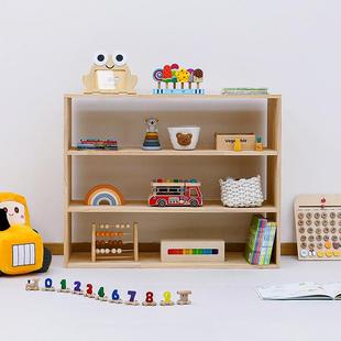 幼儿园蒙氏具ABH柜实木简约储物家用宝宝童房玩儿教具收纳架柜置