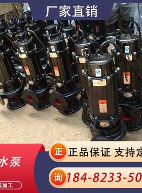 泵WQ污水排污380V26280升V提泵无堵塞集高水井潜污泵扬程不锈钢铸