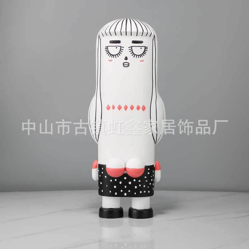 现代简约通卡儿童房件雕塑潮玩家居软装设计摆桌面厅酒店ZH0992客